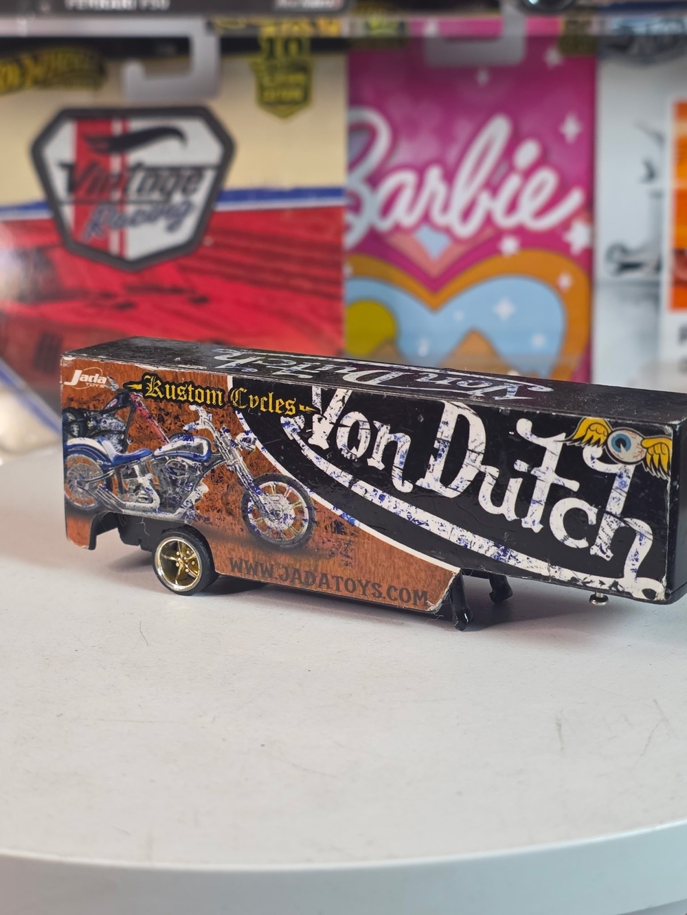 Jada Toys Von Dutch Garage Trailer Kustom Cycles 1 DUTCH Loose